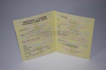 Свидетельство о Рождении 1981г Киргизской ССР в Брянске